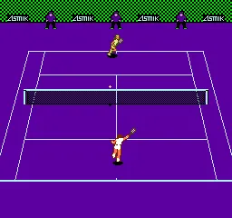 Chris Evert & Ivan Lendl in Top Players' Tennis gameplay screenshot on NES