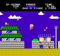 Chubby Cherub gameplay screenshot on NES
