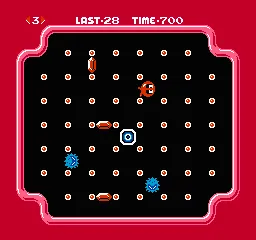 Clu Clu Land gameplay screenshot on NES