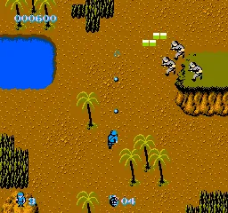 Commando gameplay screenshot on NES