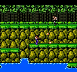 Contra gameplay screenshot on NES