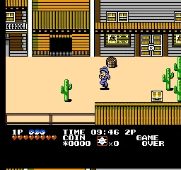 Cowboy Kid gameplay screenshot on NES