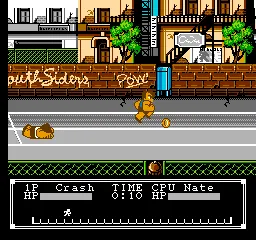 Crash 'n' the Boys: Street Challenge gameplay screenshot on NES