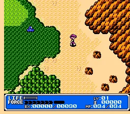 Crystalis gameplay screenshot on NES