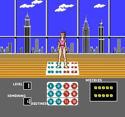 Dance Aerobics gameplay screenshot on NES