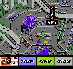 Danny Sullivan's Indy Heat gameplay screenshot on NES