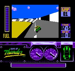 Days of Thunder gameplay screenshot on NES