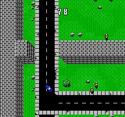 Death Race gameplay screenshot on NES