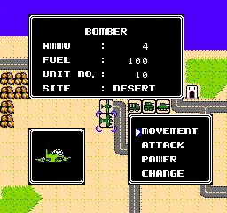 Desert Commander gameplay screenshot on NES