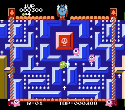 Devil World gameplay screenshot on NES