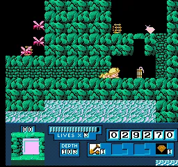 Digger T. Rock: The Legend of the Lost City gameplay screenshot on NES