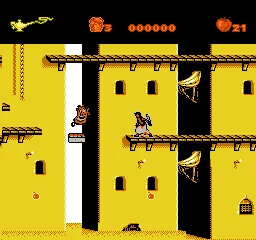 Disney's Aladdin gameplay screenshot on NES