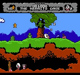 Dizzy: Prince of the Yolkfolk gameplay screenshot on NES