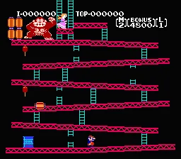 Donkey Kong: Original Edition gameplay screenshot on NES