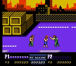 Double Dragon II: The Revenge gameplay screenshot on NES