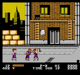 Double Dragon gameplay screenshot on NES