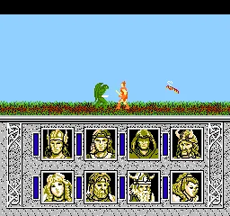 Dragons of Flame gameplay screenshot on NES