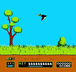Duck Hunt gameplay screenshot on NES