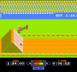 Excitebike gameplay screenshot on NES