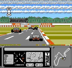F-1 Sensation gameplay screenshot on NES