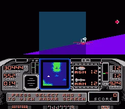 F-117A Stealth Fighter gameplay screenshot on NES