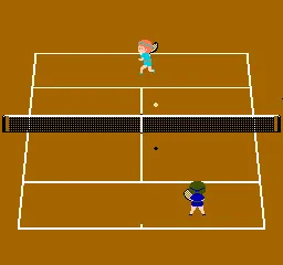 Family Tennis gameplay screenshot on NES