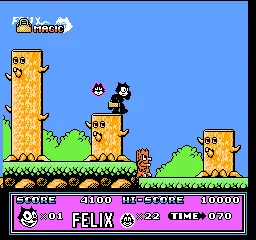 Felix the Cat gameplay screenshot on NES