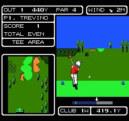 Fighting Golf gameplay screenshot on NES