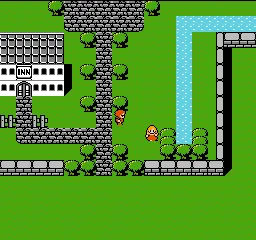 Final Fantasy gameplay screenshot on NES