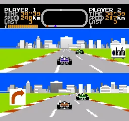 Final Lap gameplay screenshot on NES