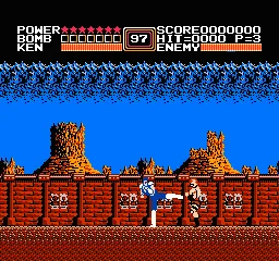 Fist of the North Star gameplay screenshot on NES