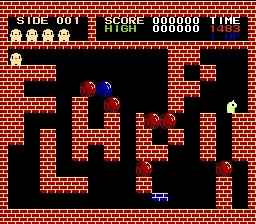 Flappy gameplay screenshot on NES