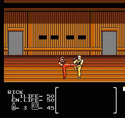 Flying Warriors gameplay screenshot on NES