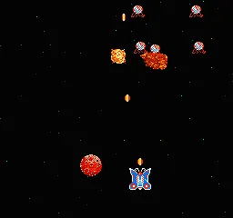 Galactic Crusader gameplay screenshot on NES