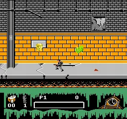 Ghostbusters II gameplay screenshot on NES