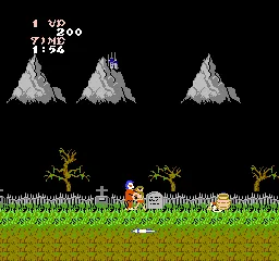 Ghost'n Goblins gameplay screenshot on NES