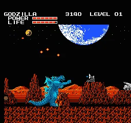 Godzilla: Monster of Monsters gameplay screenshot on NES