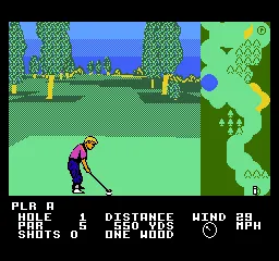 Greg Norman's Golf Power gameplay screenshot on NES