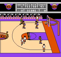 Harlem Globetrotters gameplay screenshot on NES