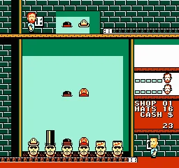 Hatris gameplay screenshot on NES