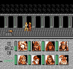 Heroes of the Lance gameplay screenshot on NES