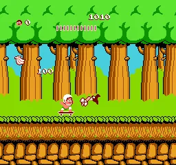 Hudson's Adventure Island gameplay screenshot on NES