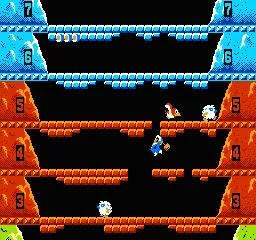 Ice Climber gameplay screenshot on NES