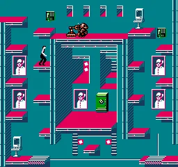 Impossible Mission II gameplay screenshot on NES