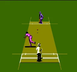 International Cricket gameplay screenshot on NES