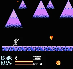 Ironsword: Wizards & Warriors II gameplay screenshot on NES