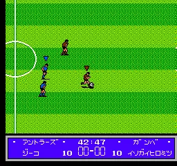 J-League Winning Goal gameplay screenshot on NES