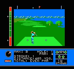 Jack Nicklaus' Greatest 18 Holes of Major Championship Golf gameplay screenshot on NES