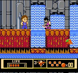 Jackie Chan's Action Kung Fu gameplay screenshot on NES