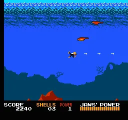 Jaws gameplay screenshot on NES